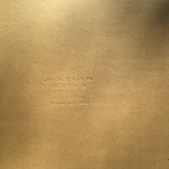 Vintage Fine art print By Gellman "Blue boy" Gainsboro - Picture 7 of 7